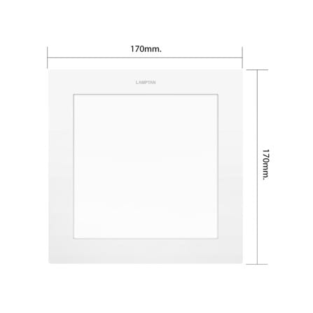 ดาวน์ไลท์ LED LAMPTAN ULTRA SLIM PC 6 นิ้ว 12 วัตต์ WARM WHITE สีขาว_6