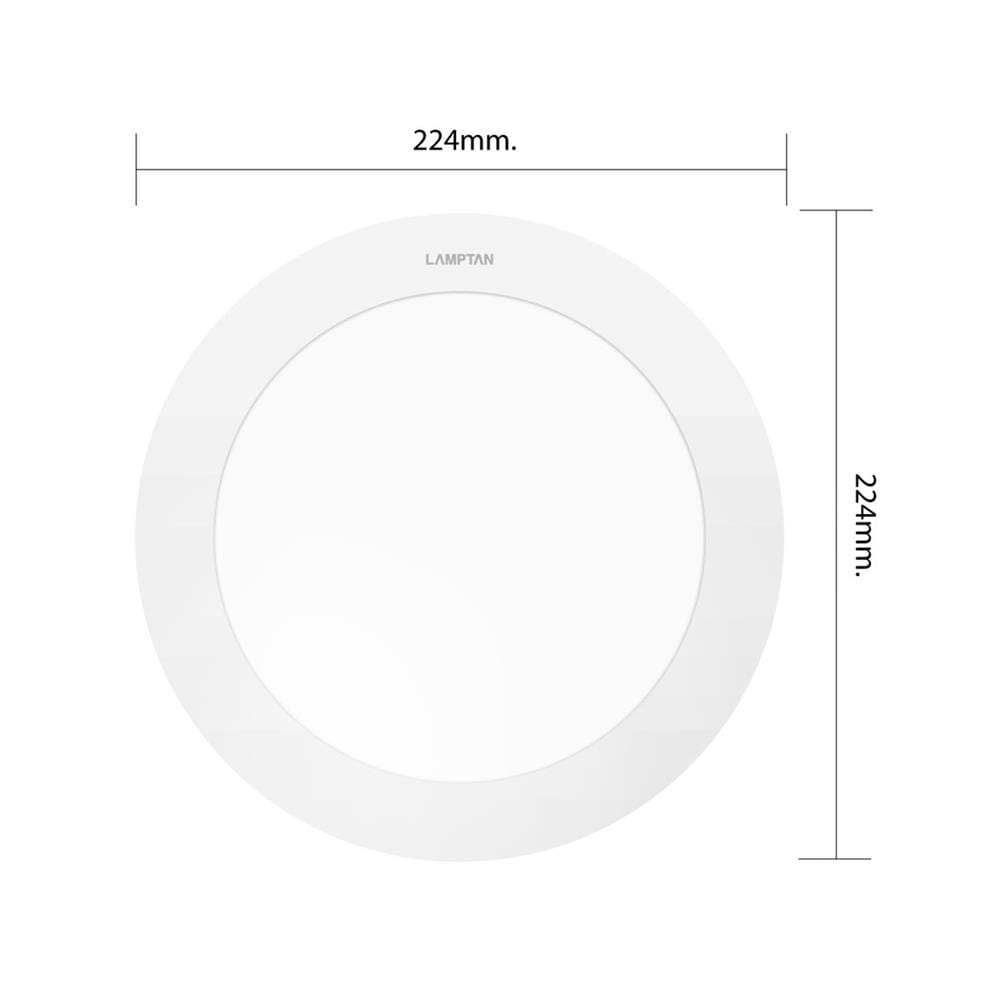 ดาวน์ไลท์ LED LAMPTAN ULTRA SLIM PC 8 นิ้ว 18 วัตต์ DAYLIGHT สีขาว
