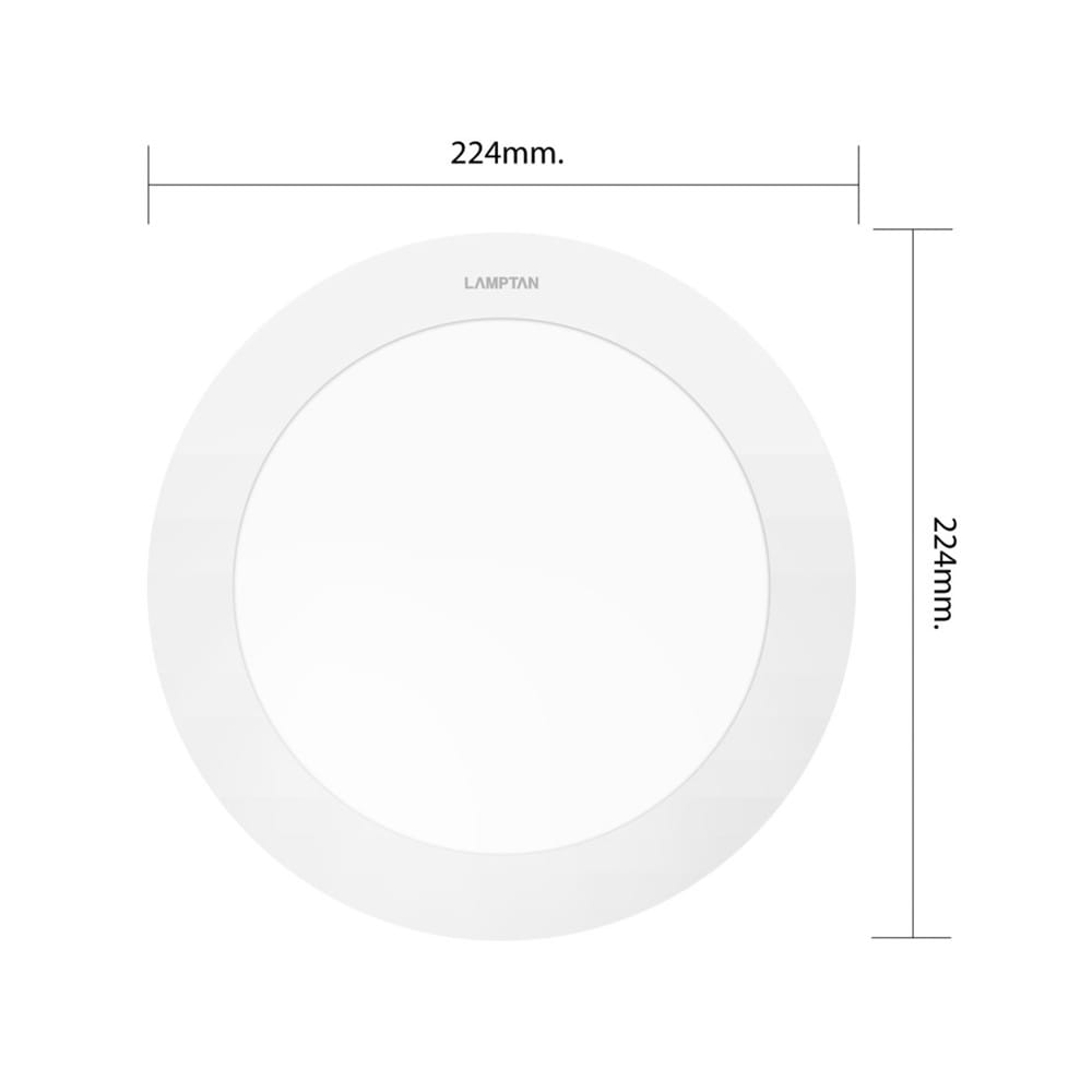 ดาวน์ไลท์ LED LAMPTAN ULTRA SLIM PC 8 นิ้ว 18 วัตต์ DAYLIGHT สีขาว