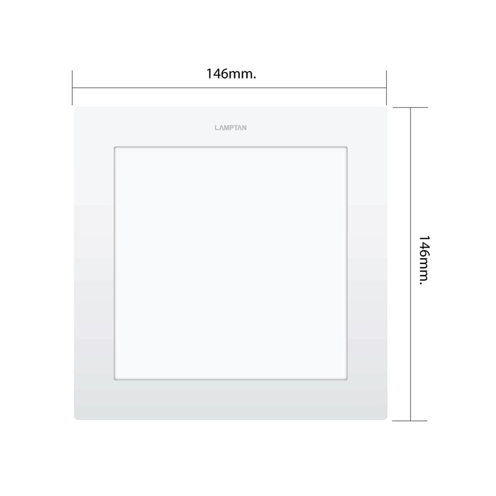 ดาวน์ไลท์ LED LAMPTAN ULTRA SLIM PC 5 นิ้ว 9 วัตต์ WARM WHITE สีขาว