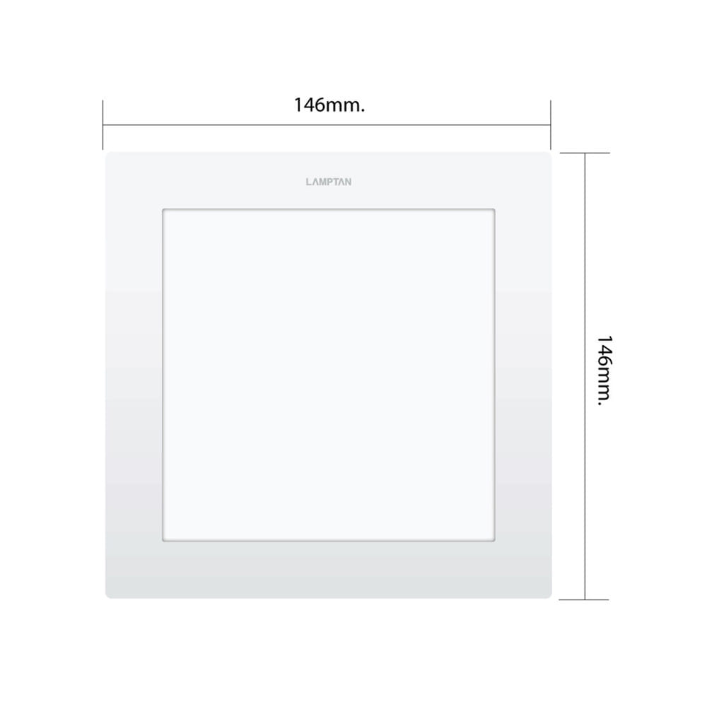 ดาวน์ไลท์ LED LAMPTAN ULTRA SLIM PC 5 นิ้ว 9 วัตต์ WARM WHITE สีขาว
