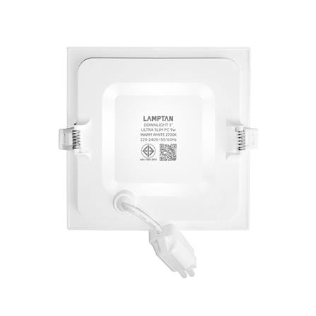 ดาวน์ไลท์ LED LAMPTAN ULTRA SLIM PC 5 นิ้ว 9 วัตต์ WARM WHITE สีขาว_2