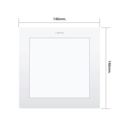 ดาวน์ไลท์ LED LAMPTAN ULTRA SLIM PC 5 นิ้ว 9 วัตต์ WARM WHITE สีขาว_6