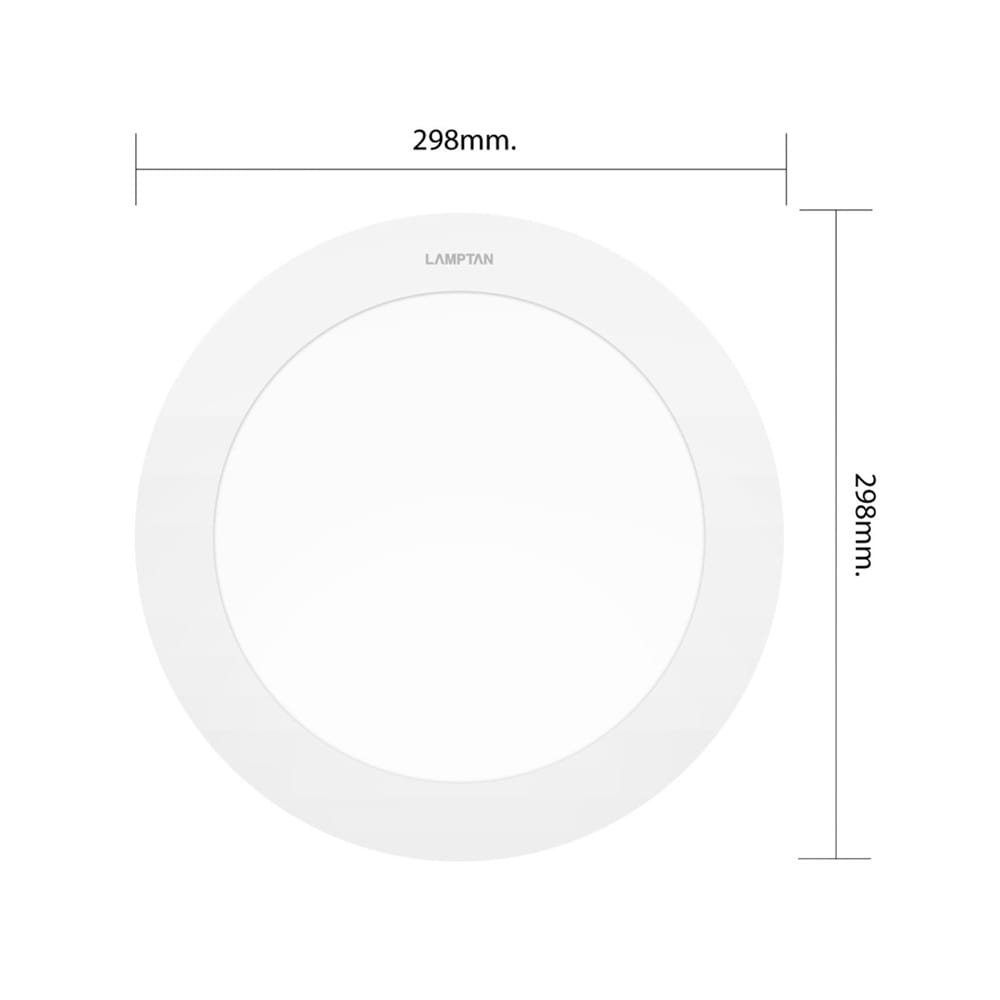 ดาวน์ไลท์ LED LAMPTAN ULTRA SLIM PC 11 นิ้ว 24 วัตต์ DAYLIGHT สีขาว