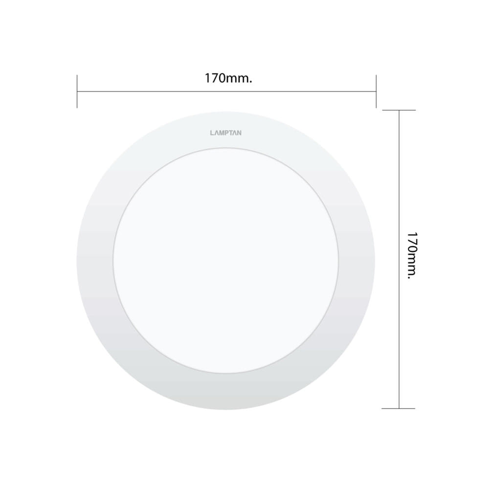 ดาวน์ไลท์ LED LAMPTAN ULTRA SLIM PC 6 นิ้ว 12 วัตต์ DAYLIGHT สีขาว