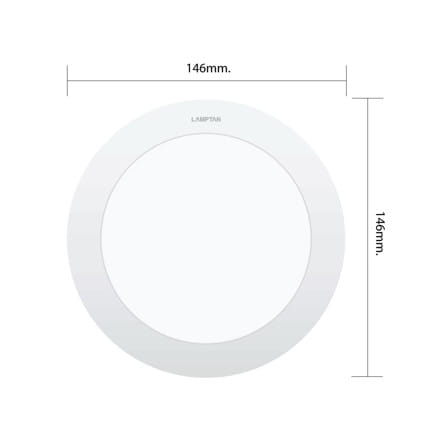 ดาวน์ไลท์ LED LAMPTAN ULTRA SLIM PC 5 นิ้ว 9 วัตต์ DAYLIGHT สีขาว_6