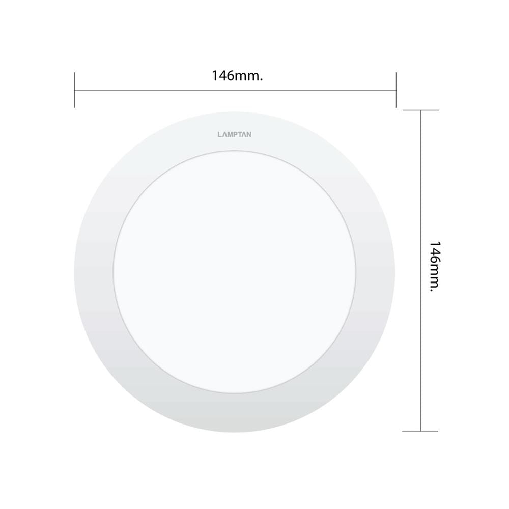 ดาวน์ไลท์ LED LAMPTAN ULTRA SLIM PC 5 นิ้ว 9 วัตต์ WARM WHITE สีขาว