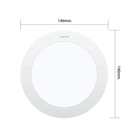 ดาวน์ไลท์ LED LAMPTAN ULTRA SLIM PC 5 นิ้ว 9 วัตต์ WARM WHITE สีขาว_6