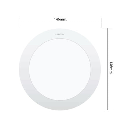 ดาวน์ไลท์ LED LAMPTAN ULTRA SLIM PC 5 นิ้ว 9 วัตต์ WARM WHITE สีขาว_6