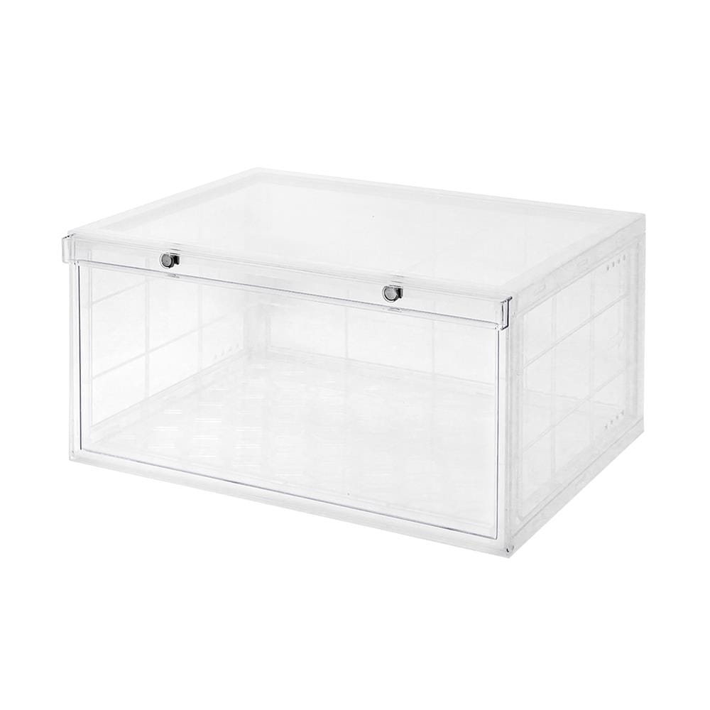 กล่องรองเท้าเปิดข้าง STACKO MAGNETIC LOCK 37X28X18.3 ซม. ใส
