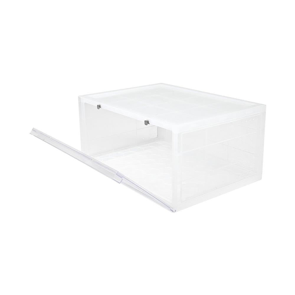 กล่องรองเท้าเปิดข้าง STACKO MAGNETIC LOCK 37X28X18.3 ซม. ใส