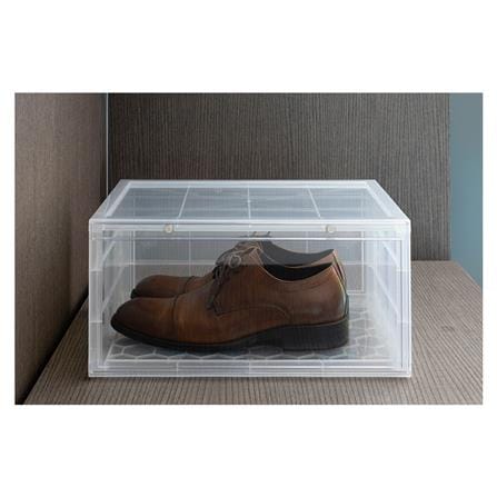 กล่องรองเท้าเปิดข้าง STACKO MAGNETIC LOCK 37X28X18.3 ซม. ใส_3