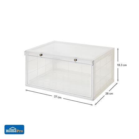 กล่องรองเท้าเปิดข้าง STACKO MAGNETIC LOCK 37X28X18.3 ซม. ใส_4