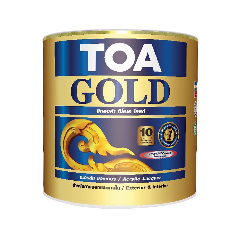 สีรองพื้นสีทองคำ สูตรอะคริลิกแล็กเกอร์ TOA GOLD PL900 สีเหลืองสว่าง 1/4 แกลลอน