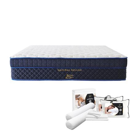 ที่นอนยางพารา 6 ฟุต KINGKOIL รุ่น NATURAL DELUXE พร้อมชุดเครื่องนอน 11 ชิ้น