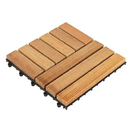 ทางเท้าไม้เต็ง 2 ลายสลับ SPRING 30x30 ซม. แพ็ก 4 ชิ้น_1