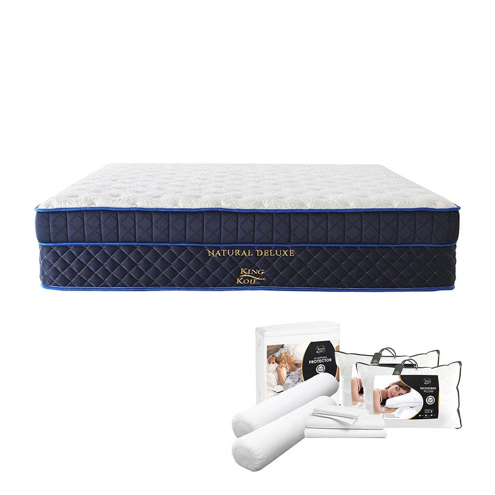 ที่นอนยางพารา 5 ฟุต KINGKOIL รุ่น NATURAL DELUXE พร้อมชุดเครื่องนอน 11 ชิ้น