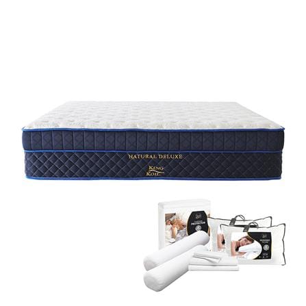 ที่นอนยางพารา 5 ฟุต KINGKOIL รุ่น NATURAL DELUXE พร้อมชุดเครื่องนอน 11 ชิ้น_0