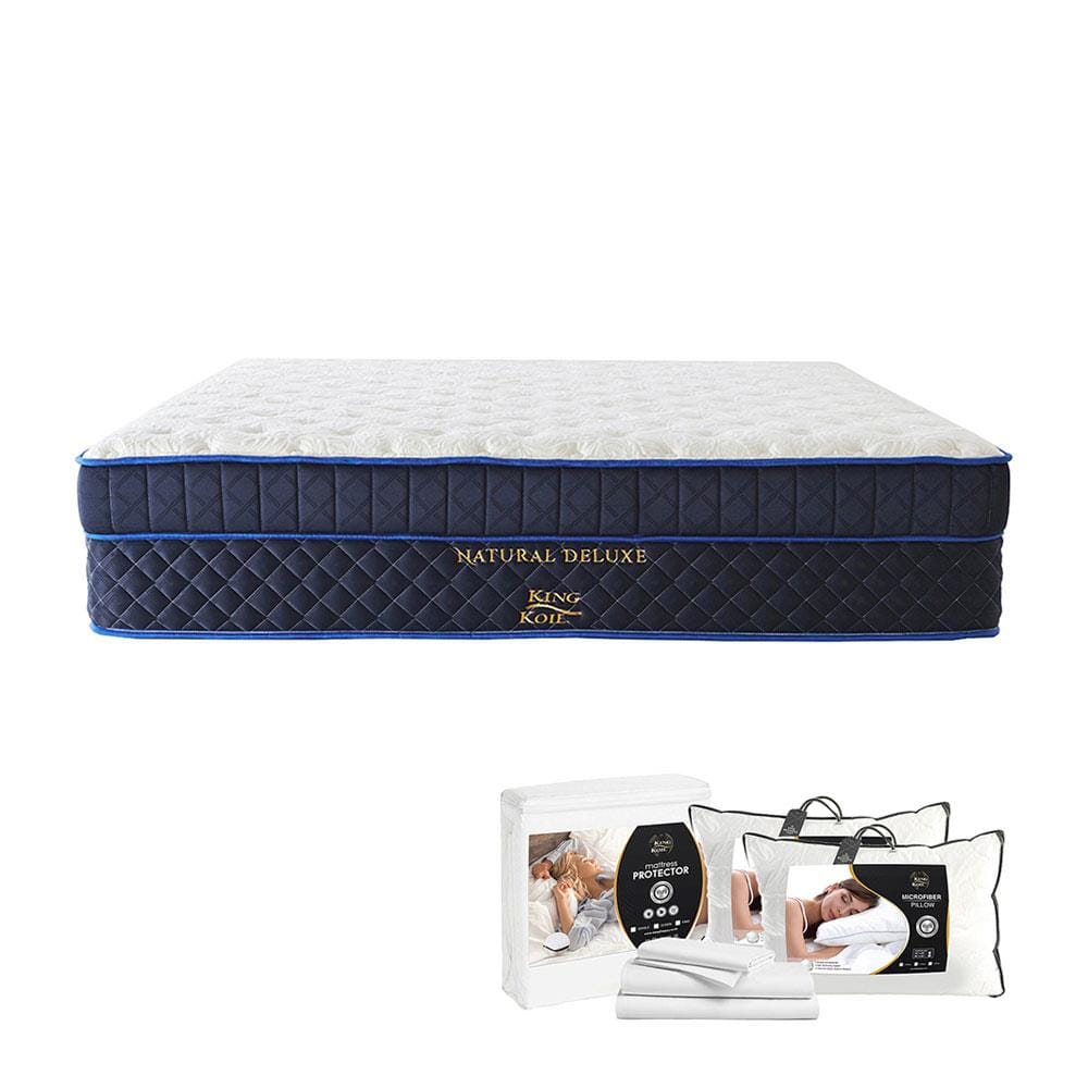 ที่นอนยางพารา 3.5 ฟุต KINGKOIL รุ่น NATURAL DELUXE พร้อมชุดเครื่องนอน 7 ชิ้น