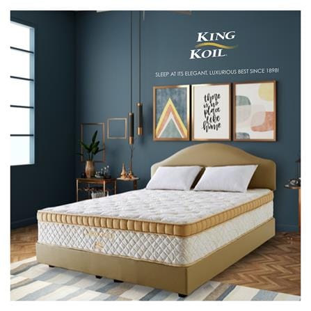 ที่นอนพ็อกเก็ตสปริง 3.5 ฟุต สุญญากาศ KINGKOIL รุ่น CHIROGOLD พร้อมชุดเครื่องนอน 7 ชิ้น_5