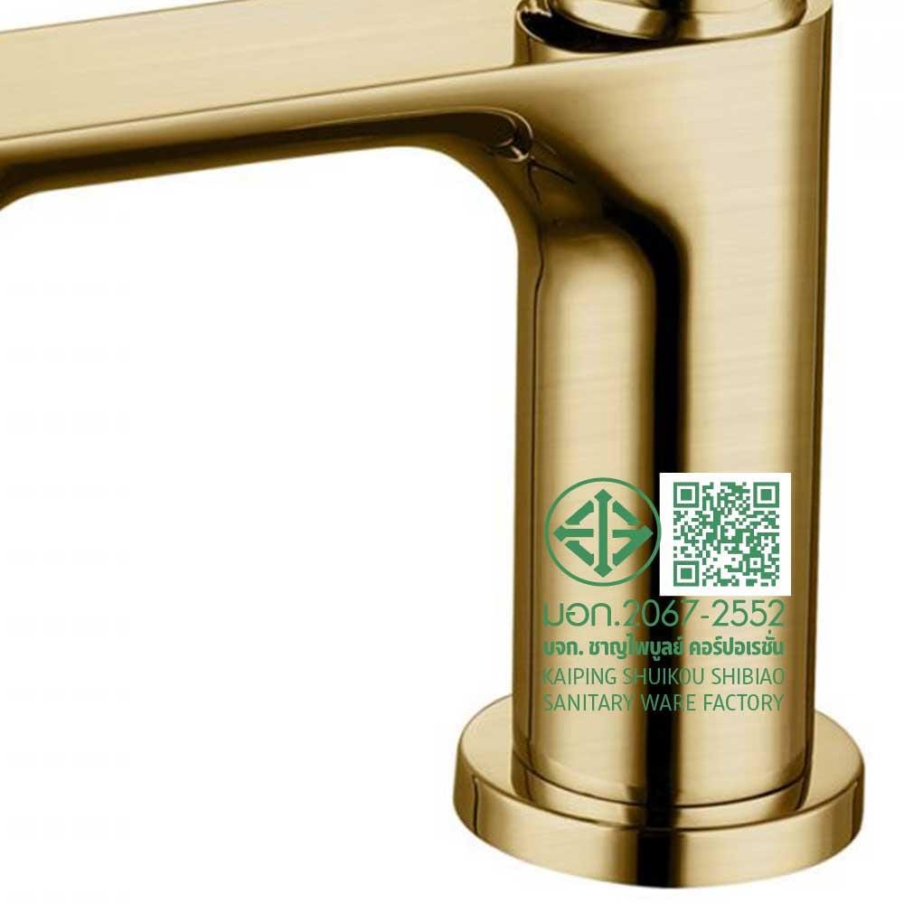 ก๊อกอ่างล้างหน้าเดี่ยว RASLAND DB-90401G สีทอง