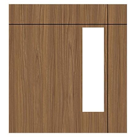 ประตู UPVC ไม่เจาะลูกบิด PARAZZO ED บานกระจกฝ้า 100X200 ซม. สีวอลนัท_2