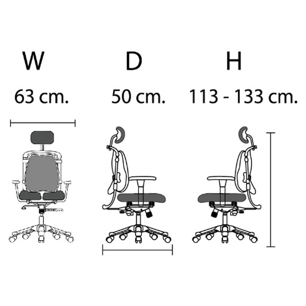 เก้าอี้เพื่อสุขภาพ HARA CHAIR ZENON-2 สีเทา