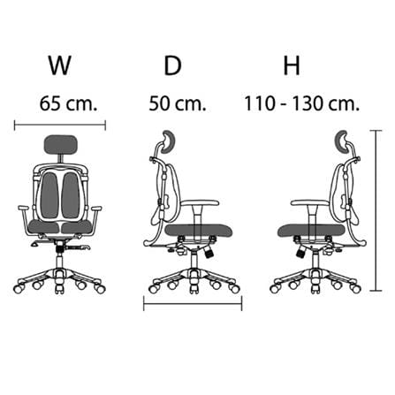 เก้าอี้เพื่อสุขภาพ HARA CHAIR NIETZSCHE-H สีดำ_4