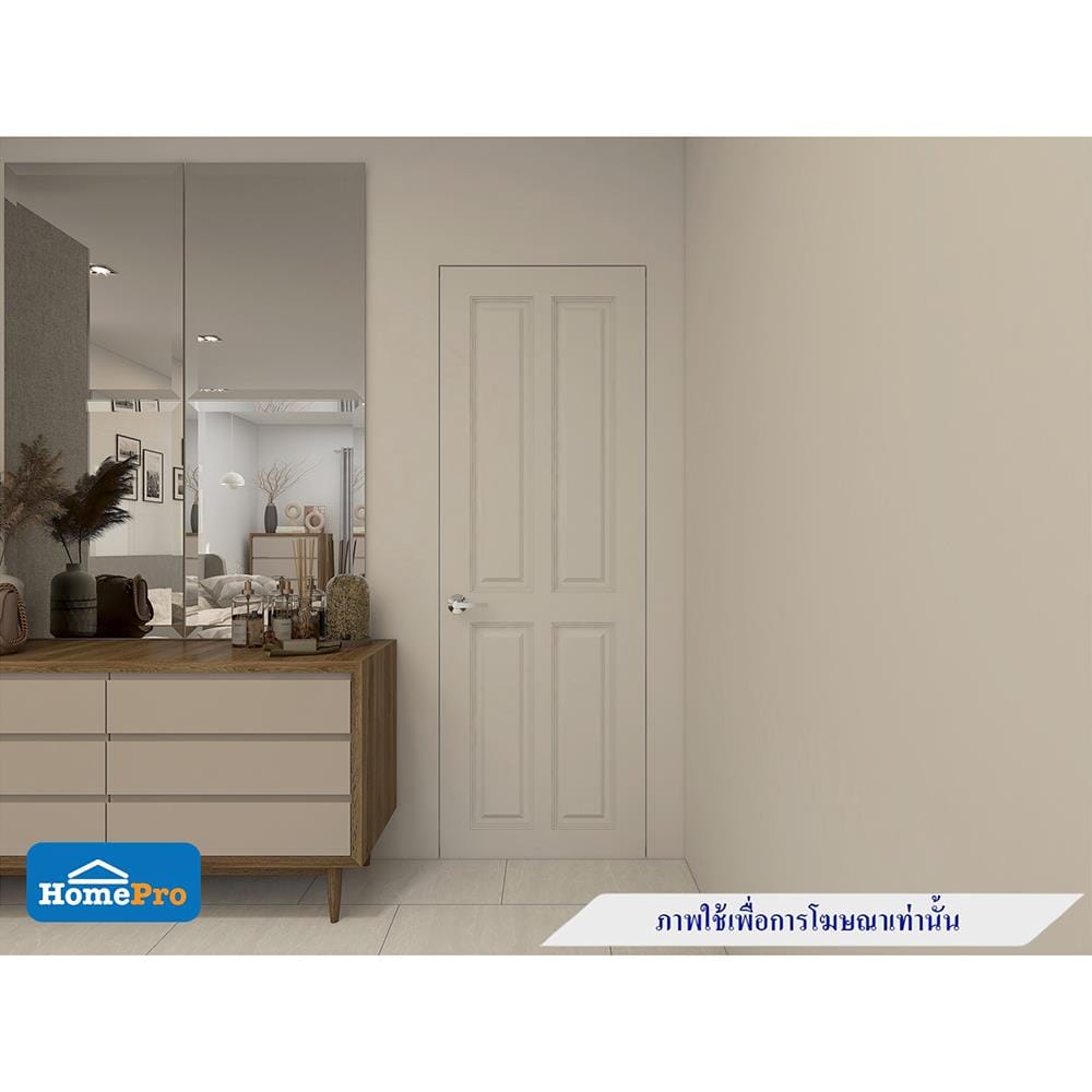 ประตูภายใน UPVC MODERNWOOD REVO MWIR05 80X200 ซม. สีขาว เจาะลูกบิด