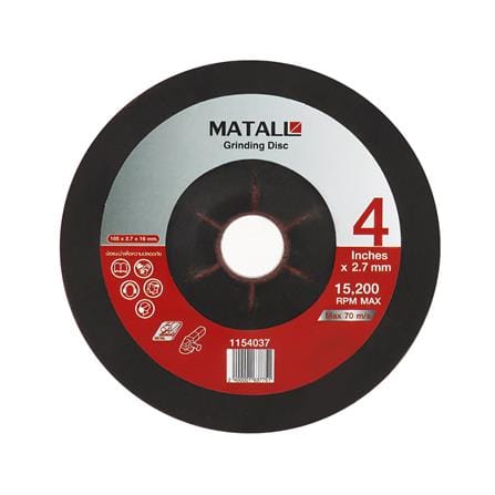 ใบเจียรเหล็ก MATALL&nbsp;RED 4 นิ้วX2.7 มม.