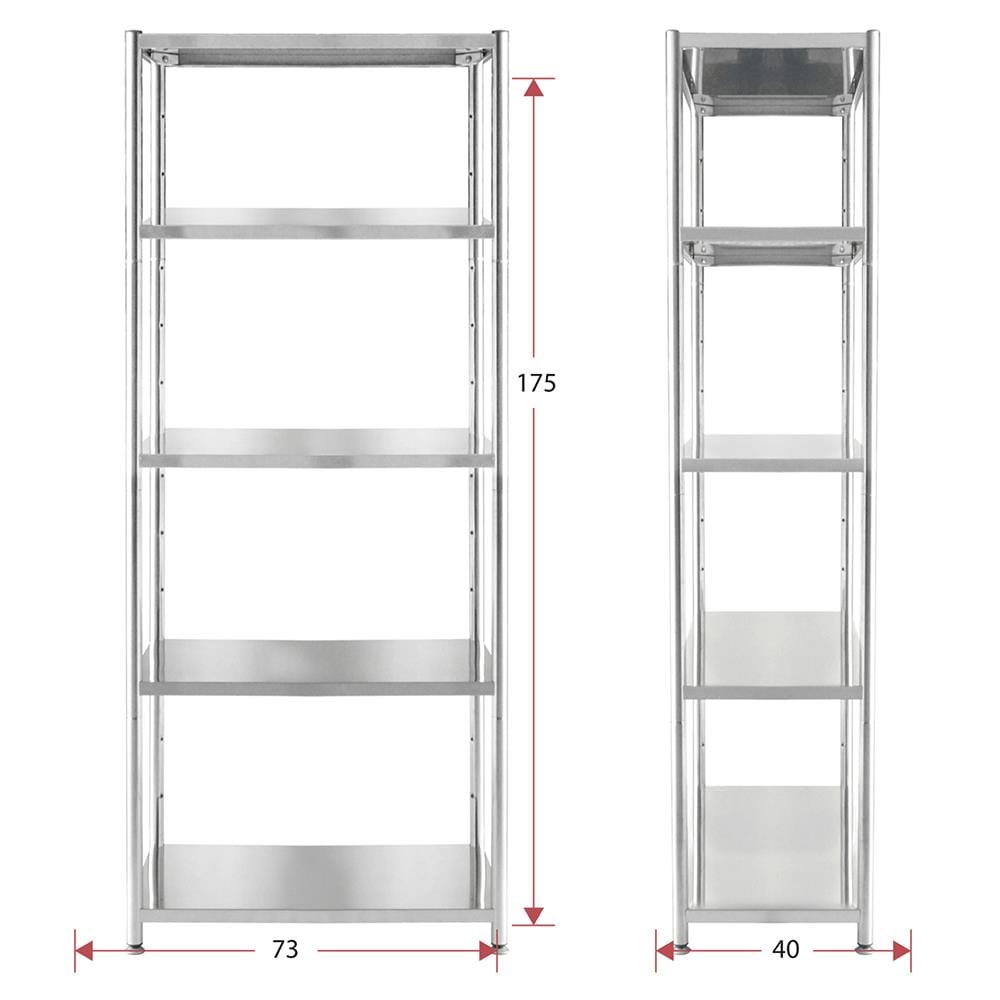 ชั้นวางของ 5 ชั้น QLINE สแตนเลส