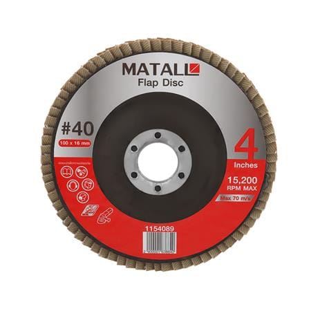 ผ้าทรายซ้อนหลังแข็ง เบอร์ 40 MATALL 4 นิ้ว แพ็ก 2 ชิ้น