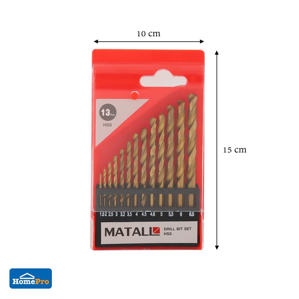ชุดดอกสว่านเจาะเหล็ก MATALL แพ็ก 13 ชิ้น