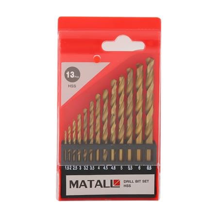 ชุดดอกสว่านเจาะเหล็ก MATALL แพ็ก 13 ชิ้น_0