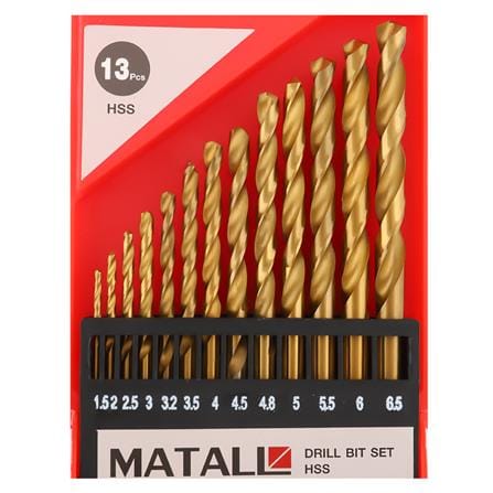 ชุดดอกสว่านเจาะเหล็ก MATALL แพ็ก 13 ชิ้น_1