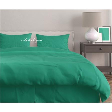 ชุดผ้าปูที่นอน 6 ฟุต 3 ชิ้น BED CLIP MICROTEX สีเขียวพาสเทล