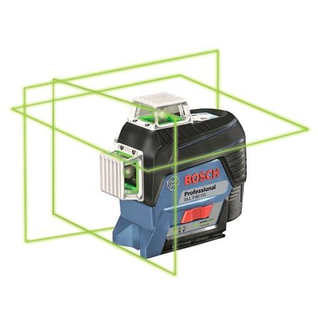 เลเซอร์กำหนดแนว 3 เส้น แสงเขียว BOSCH GLL3-80CG 120 ม.