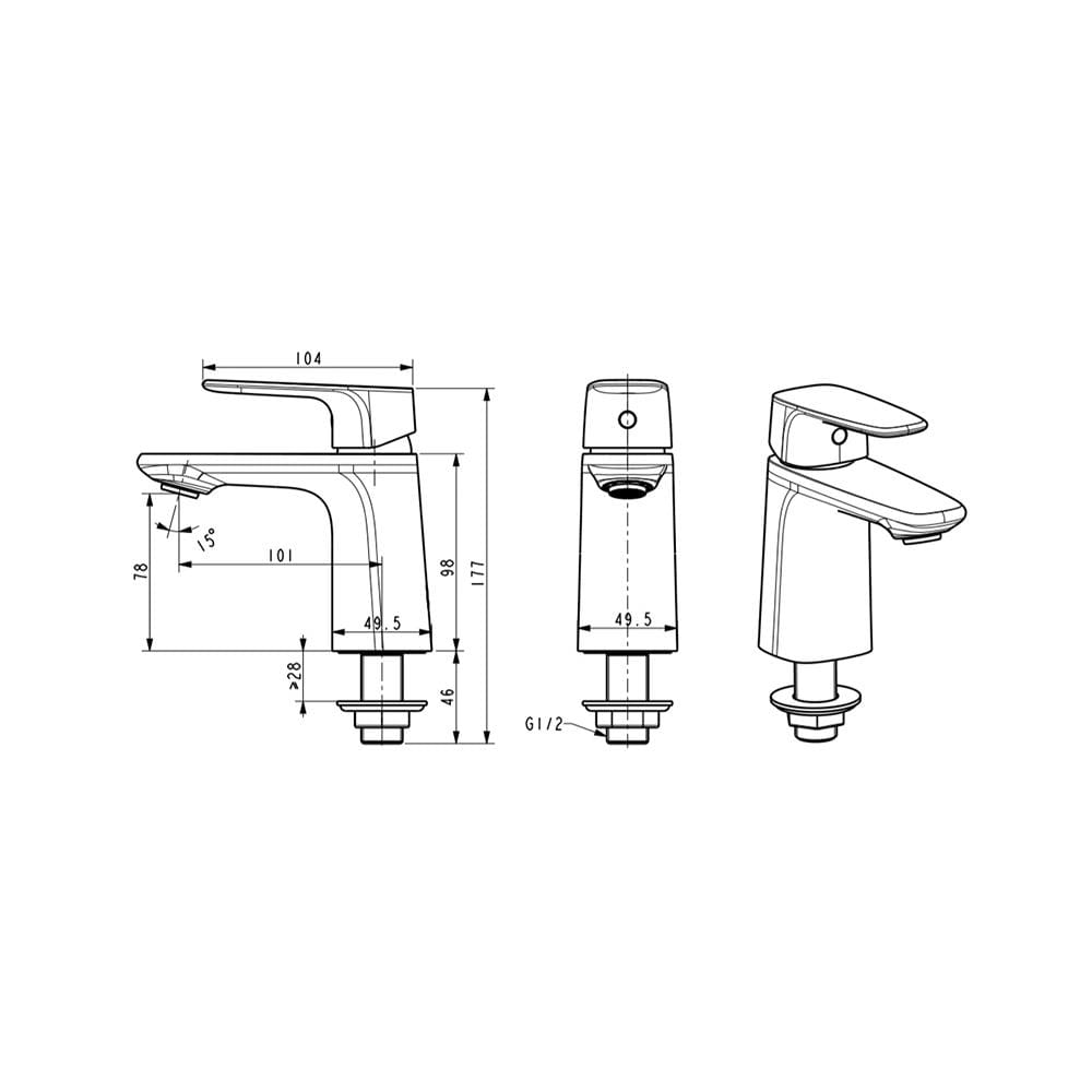 ก๊อกอ่างล้างหน้า AMERICAN STANDARD A-1706-10-LL