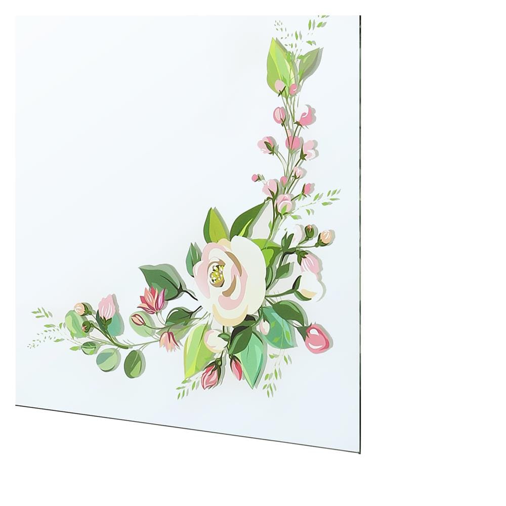 กระจกเงาเพ้นท์ลายกุหลาบ MOYA VM-2020 60x80 ซม.