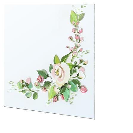 กระจกเงาเพ้นท์ลายกุหลาบ MOYA VM-2020 60x80 ซม._2