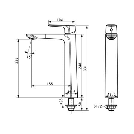 ก๊อกอ่างล้างหน้า AMERICAN STANDARD A-1707-10-LL_1
