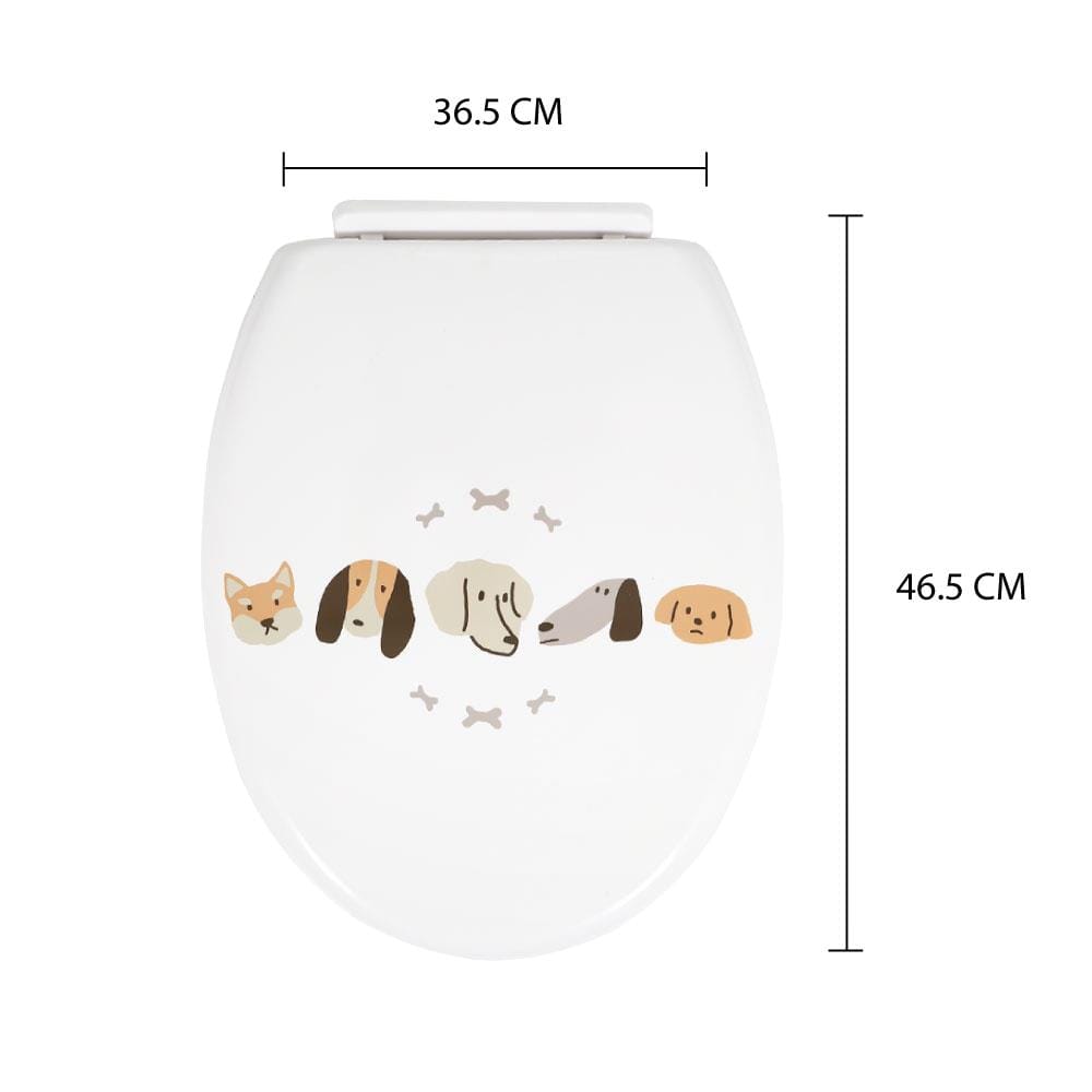 ฝารองนั่งพลาสติก MOYA L-20205 ลาย Face Dog