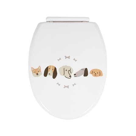 ฝารองนั่งพลาสติก MOYA L-20205 ลาย Face Dog_0