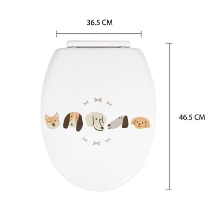 ฝารองนั่งพลาสติก MOYA L-20205 ลาย Face Dog_5