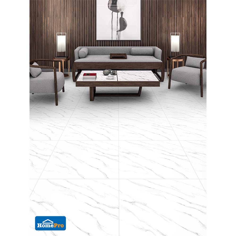 กระเบื้องพื้น 60x60 ซม. เวียร่า ไวท์ 1.44M2
