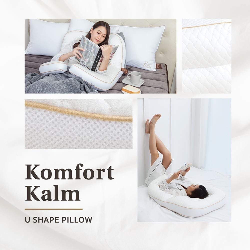 หมอนสุขภาพ ใยสังเคราะห์ KOMFY KOOL KOMFORT KALM 17x37 นิ้ว สีขาว