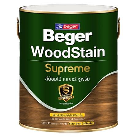 สีย้อมไม้ BEGER SUPREME C9301 สีใส เงา 1/4 แกลลอน_0