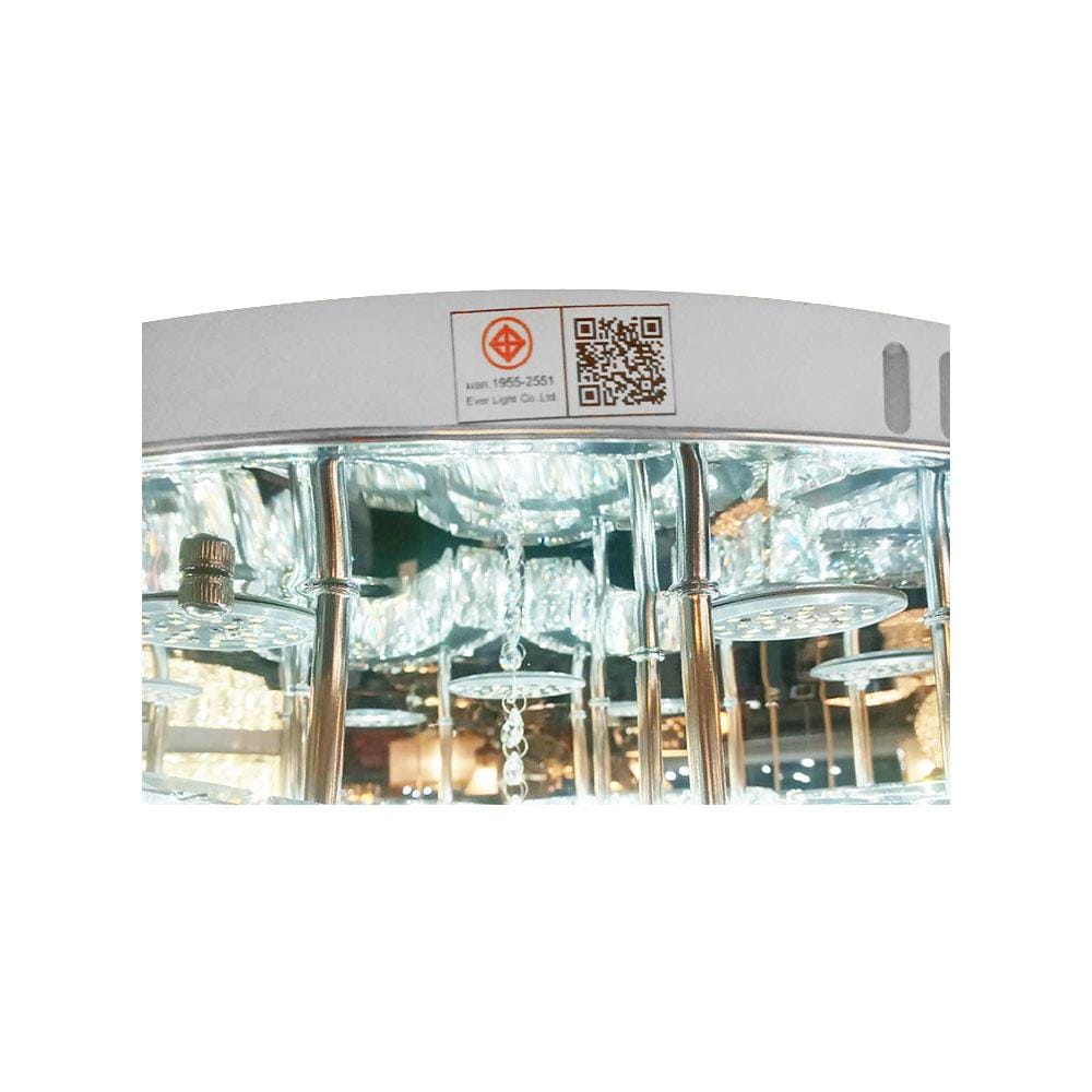 ไฟถาด LED EVL CFC-11036 60 วัตต์ DAYLIGHT/COOL WHITE/WARM WHITE สีเงิน 8+1 หัว