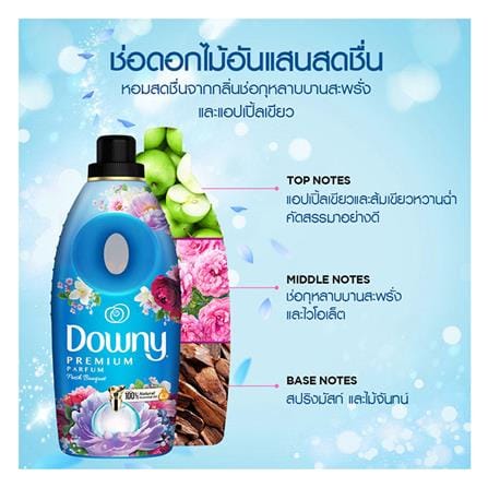 น้ำยาปรับผ้านุ่มสูตรเข้มข้น DOWNY PREMIUM PARFUM 1000 มล. FRESH BOUQUET_2