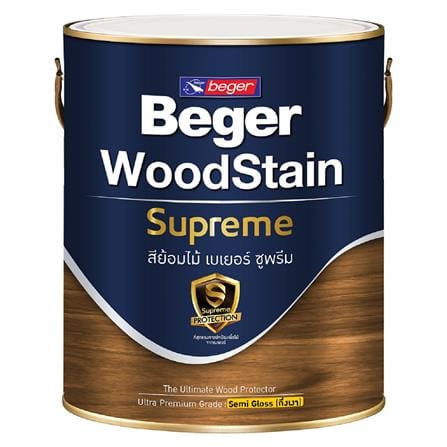สีย้อมไม้ ชนิดกึ่งเงา BEGER SUPREME S9203 สีไม้แดง 1/4 แกลลอน_0